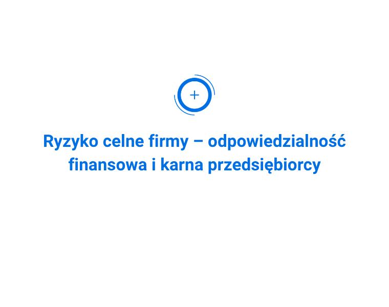 Ryzyko celne firmy – odpowiedzialność finansowa i karna przedsiębiorcy